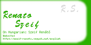 renato szeif business card