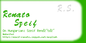 renato szeif business card